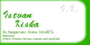 istvan kiska business card